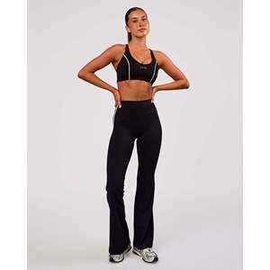 Stellar Seamless Padded Fitness <b>Bra</b>-Black <b>White</b> Print Lightweight Breathable Yoga <b>Sports</b> <b>Bra</b> for Women - Product Image 3