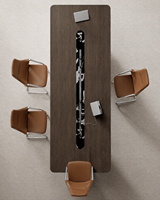 Chaise de bureau ergonomique cantilever en cuir PU avec piètement chromé pour salle de réunion, vente en gros OEM