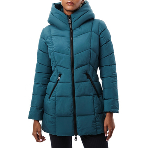Parkas largas de Invierno para mujer Chaquetas de plumón de ganso personalizables con cuello con capucha Característica de burbuja impermeable Abrigos acolchados de moda - Product Image 1