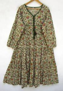 Indian Fusion Ikat Non-tissé Lavable Longueur Genou Vêtements de Plage Robe Occidentale Coton Naturel Été Indo Western Bouton de Poche - Product Image 6