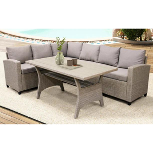 Sillas y mesas de cafetería de gama alta, mesa Rectangular, muebles de sala de estar, juego de comedor Julemind con fábrica de muebles de mimbre superior - Product Image 1