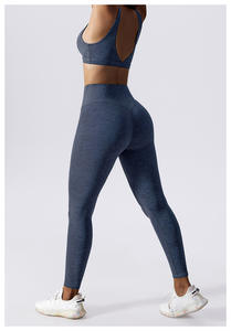 Vêtements actifs femmes Fitness ensemble soutien-gorge de Sport + Leggings taille haute ensembles de gymnastique pour femmes vêtements actifs femmes Fitness ensemble sport - Product Image 3