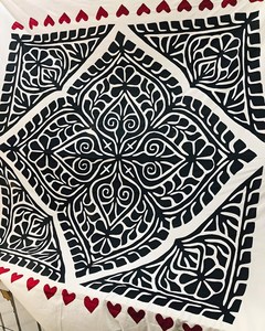 Juego de sábanas de algodón Floral en relieve hecho a mano moderno 600TC bordado paquistaní ecológico ropa de cama de boda - Product Image 1