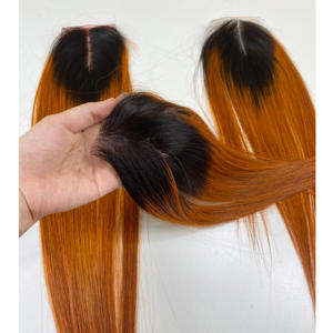 Extensiones de cabello humano crudo Bonestraight Remy vietnamita de alta calidad, trama plana frontal de encaje, cierre de Color personalizable, todos los tamaños - Product Image 4