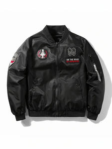 Chaqueta de bombardero XL para hombre de alta calidad hecha a medida Chaqueta de tela de lona de calidad con logotipo de alta visibilidad de talla grande para hombre - Product Image 3