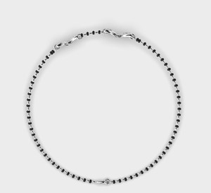 IGI Certified Lab Grown Round Diamond Twin Butterfly Mangalsutra <b>Bracelet</b> in <b>Solid</b> 925 Sterling <b>Silver</b> - Product Image 2