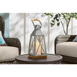 Linternas de velas galvanizadas de hierro para el hogar Navidad Boda Iluminación de mesa Decoración Linternas de velas - Product Image 1