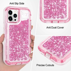 เคสโทรศัพท์กันกระแทกสำหรับ16 15 14 13 12 11 PRO MAX ฝาครอบกลิตเตอร์เหลว - Product Image 6