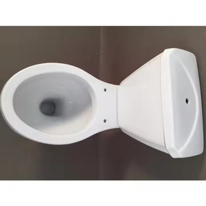Toilette deux pièces en céramique avec housse de siège en plastique et raccords LLC-Ensemble de casseroles de salle de bain d'Inde Morvi - Product Image 4
