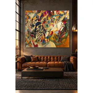 Impression sur toile de composition chromatique dynamique de Fida Kandinsky - Product Image 2