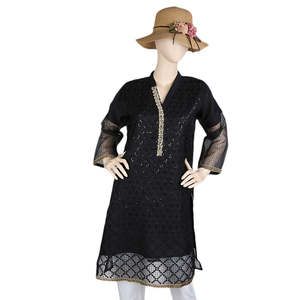 Kurti Bordado Elegante para Mujer - Negro - Product Image 4