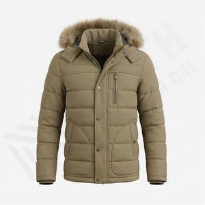 Veste parka d'hiver chaude pour hommes, grande taille, vêtements d'extérieur isolés thermiquement personnalisés, coupe-vent, lourd, imperméable à la neige, équipement de plein air - Product Image 1
