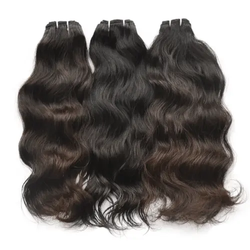 Sew in machine weft indian human hair weaves bundles natural straight wavy and curly in raw unprocessed form