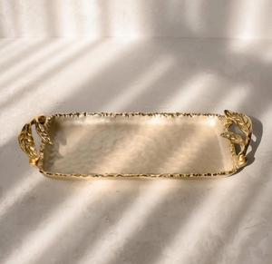 Venta caliente redondo oro aluminio Metal Chocolate bandeja para servir nuevo diseño placas de carga vajilla para ocasiones Diwali - Product Image 3