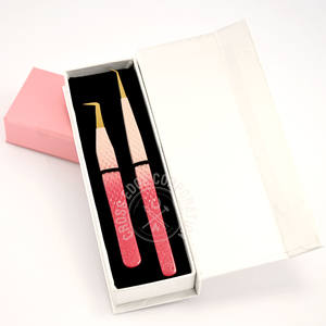 Pinzas para Extensión de Pestañas con Punta de Fibra a 90 Grados, Ligeras, Curvas, para Aislamiento y Mega Volumen - Product Image 4