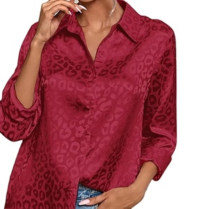 Camisas informales personalizadas con estampado 3D por sublimación, camisa con cuello vuelto de algodón orgánico 100%, camisas transpirables para mujer - Product Image 1