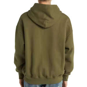 Pull court à capuche pour hommes en éponge française double couche délavée à la pierre - Product Image 2