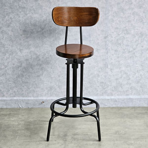 Tabouret de bar en fer de style industriel réglable en hauteur pour cuisine, bar à domicile, clubs - Product Image 4