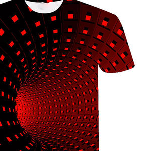 La mejor venta de camisetas de tamaño personalizado para hombres Nueva moda Casual Transpirable Heavy Duty Ringer 3D Impreso 100% Algodón de punto para adultos - Product Image 5