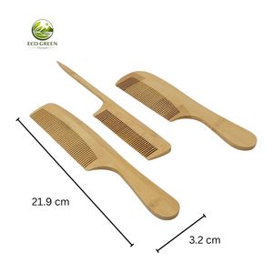 Peigne à cheveux en bambou naturel classique, brosse en bois écologique grande taille Binh Duong pour hommes/femmes, fait main, usage domestique, vente en gros - Product Image 5