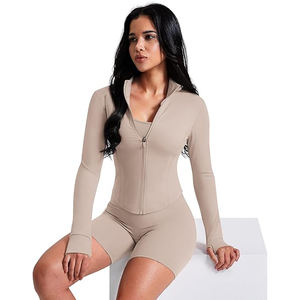 Chaquetas de Yoga Ajustadas para Mujer, Compresión Completa en los Brazos, Top Transpirable con Inserciones de Malla, Cierre Frontal Completo con Ventilación - Product Image 4