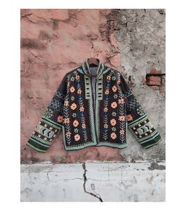 High Quality Mustad Handmade Embroidered <b>Velvet</b> Jacket Bohemian Floral <b>Coat</b> Women Free Size Jacket - Product Image 6