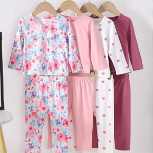 Conjunto de Pijama de Dos Piezas de Satén para Niñas, Estilo Chino, Secado Rápido, Venta al Por Mayor - Product Image 1