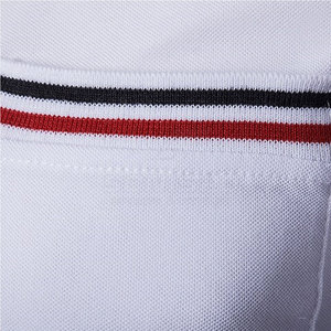 SONISPO Men's <b>White</b> Short Sleeve for Shirt Contrast Trim Front Pocket Regular Fit Casual Breathable Customized Oxford Fabric - Product Image 4