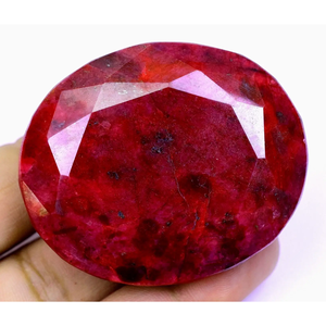 Rubí Rojo Natural RARO de Calidad AAA+ de 400.70 Ct, Certificado por el Museo, Gema Suelta Ovalada, Gem238 - Product Image 1