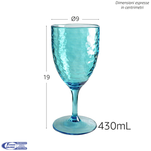 Verres à vin en plastique bleu CL.43 en verre acrylique Vaisselle de qualité supérieure pour les amateurs de vin - Product Image 5