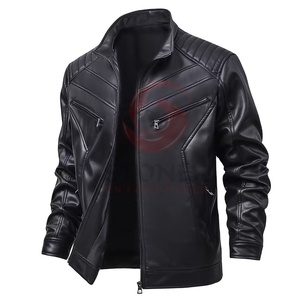 Low Price New Men's <b>Winter</b> Premium Quality Cow <b>Leather</b> <b>Jacket</b> Zipper Closure Waterproof Windproof High Street Style - Product Image 1