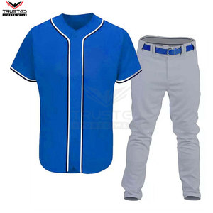 Customized Logo Lightweight 100% Polyester <b>Baseball</b> Uniform Adults Plus Size Breathable Quick Dry Anti-Bacterial Anti-UV <b>Set</b> - Product Image 3