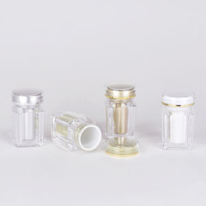 30 мл акриловые пластиковые экологичные перерабатываемые квадратные прозрачные флаконы для упаковки лекарств, таблеток, капсул, с возможностью выбора цвета - Product Image 3