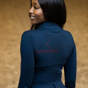 Camisa de montar para mujer, elegante, transpirable, atlética, ecuestre, ligera, que absorbe la humedad, tela elástica, tops cómodos duraderos - Product Image 3