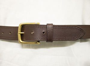 Ceinture en cuir de vachette pleine fleur de haute qualité, boucle en acier faite à la main, haute résistance, confortable pour un usage décontracté unisexe - Product Image 4