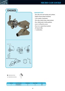 Serrure de porte de meuble dissimulée haute sécurité, mini serrure tubulaire en acier inoxydable avec clé JINTAY TW - Product Image 2