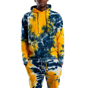 ชุดวอร์มผ้ามัดย้อมมีฮู้ดสำหรับผู้ชายเสื้อมีฮู้ดไซส์ใหญ่พิเศษผ้าคอตตอนเป็นมิตรกับสิ่งแวดล้อมทนทานใช้งานกลางแจ้งฤดูหนาวกำหนดโลโก้ได้เอง - Product Image 2