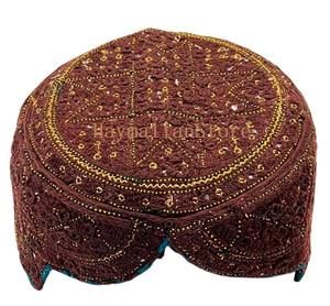 Traditional Formal Mens Afghani Tribal <b>Cap</b> Handmade Ethnic Pashtun Cultural Vintage Islamic Lace Headwear - Product Image 6
