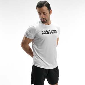 T-shirt de course en polyester Dry-Fit compressé pour l'exercice, impression sérigraphique personnalisée, style designer Ins - Product Image 1