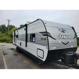 Caravane de voyage d'occasion tendance 2026 Jay Flight SLX 295TBS en aluminium gris avec fonctionnalités étendues et capacité de couchage pour 8 personnes - Product Image 1