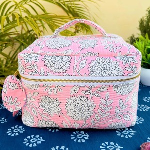 Bolsas de Maquillaje Vintage de Algodón con Cierre de Cremallera, Resistentes al Agua, Duraderas, Ecológicas y Personalizables para Viajes - Product Image 1