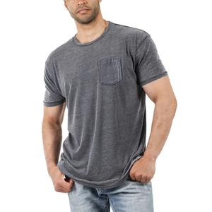 Camiseta transpirable de manga corta con cuello redondo para hombre de gama alta de verano de algodón puro 100% - Product Image 6