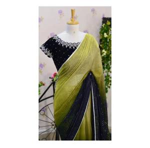 Luxury Georgette Shaded Saree Ethnic Indian Saree Collection with Stylish Patterns Perfect for Wedding Functions Festival Sarees - Product Image 3