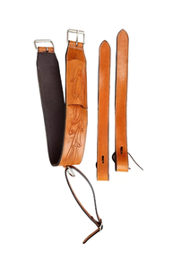 Accesorio de ropa ecuestre personalizable de piel Premium Western Horse Cinch Flank Back Girth para equitación occidental - Product Image 4