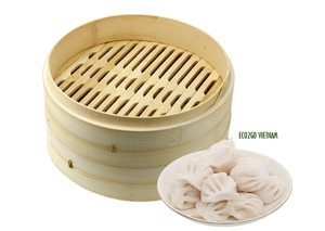 Juego de cesta de vapor de bambú Natural orgánico sostenible 2025 más vendido con logotipo gratis cocinar con palillos hecho en Vietnam - Product Image 5