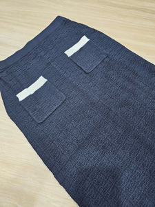 Primavera nuevo suéter Falda plisada de punto de las mujeres de estilo europeo de moda Casual Color puro A-Line alta cintura Falda larga suéter - Product Image 5