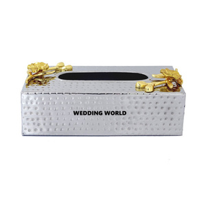 Caja de pañuelos de Metal de mesa con recubrimiento de polvo blanco en forma de cabaña, soporte de pañuelos hecho a mano de calidad superior, caja de pañuelos de Metal de gran venta - Product Image 5