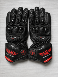 Gants de moto en cuir pour la course, nouveaux modèles 2027, protection complète des doigts, gants de course respirants et ventilés pour side-car - Product Image 1