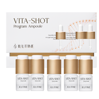 Ampoule Liquide Éclaircissante Anti-Âge Anti-Rides à l'Acide Hyaluronique, Vitamine C Stabilisée et Or 24 carats