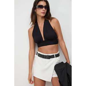 Chemise Chic pour Femme Col Rond Manches Courtes Logo Avant Coupe Classique Longueur Longue Tops en Coton Automne Fêtes Casual Tendance - Product Image 1